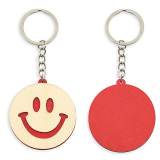 Llavero de madera smile personalizado